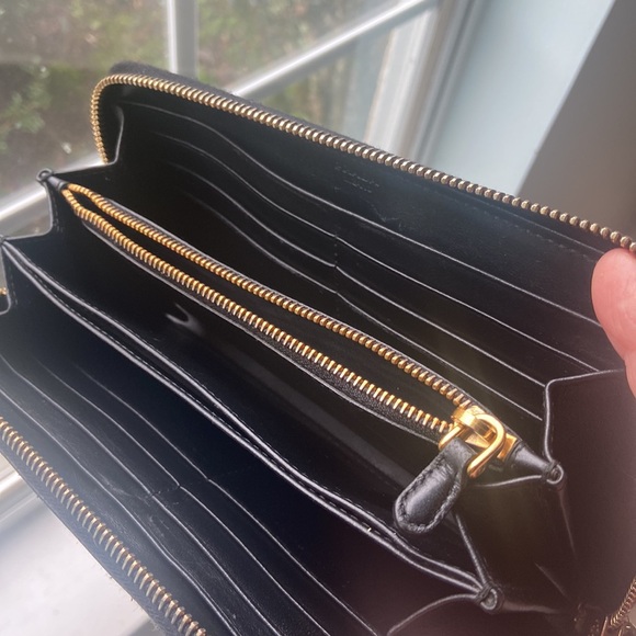 Prada Black Tessuto Quiltin Nylon/Leather Wallet - Picture 9 of 11